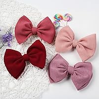 Vista 3 de YanJie Diademas de Nylon para Bebés Niñas Recién Nacidas Lazos Hechos a Mano Diademas con Lazos Accesorios para el Cabello para Recién Nacidos Bebés