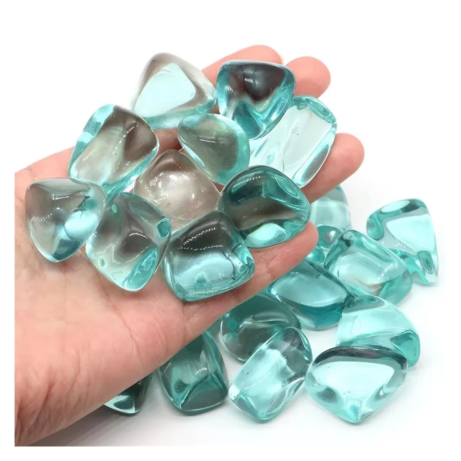 Grava para Acuario Piedras pulidas, Cristales, Gemas de Cuarzo, Mineral a Granel, Grava, Muestra, energía, minerales, Tanque, Acuario, jardín, decoración del hogar(Color 32,500g)