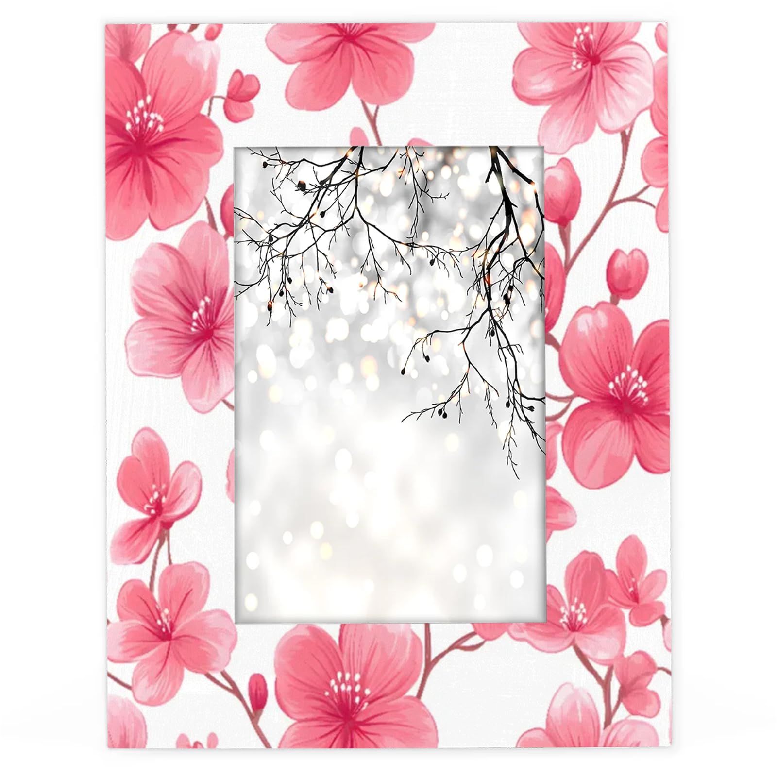 Amazon.com - Eabrults 5x7 Wooden Picture Frame Pink Peach Blossom
