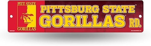 Miniatura 113 de NCAA Rico Industries Placa de calle de plástico Placa de calle de plástico de 4" x 16" Color del equipo,Alternativo,Champ,man