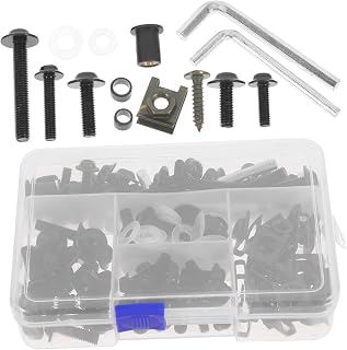 MAGICLULU 1 Juego De Tornillos De Repuesto para Parabrisas De Motocicleta Kit De Pernos para Parabrisas Accesorios De Modificación De Motocicleta Pernos De Aluminio Negro