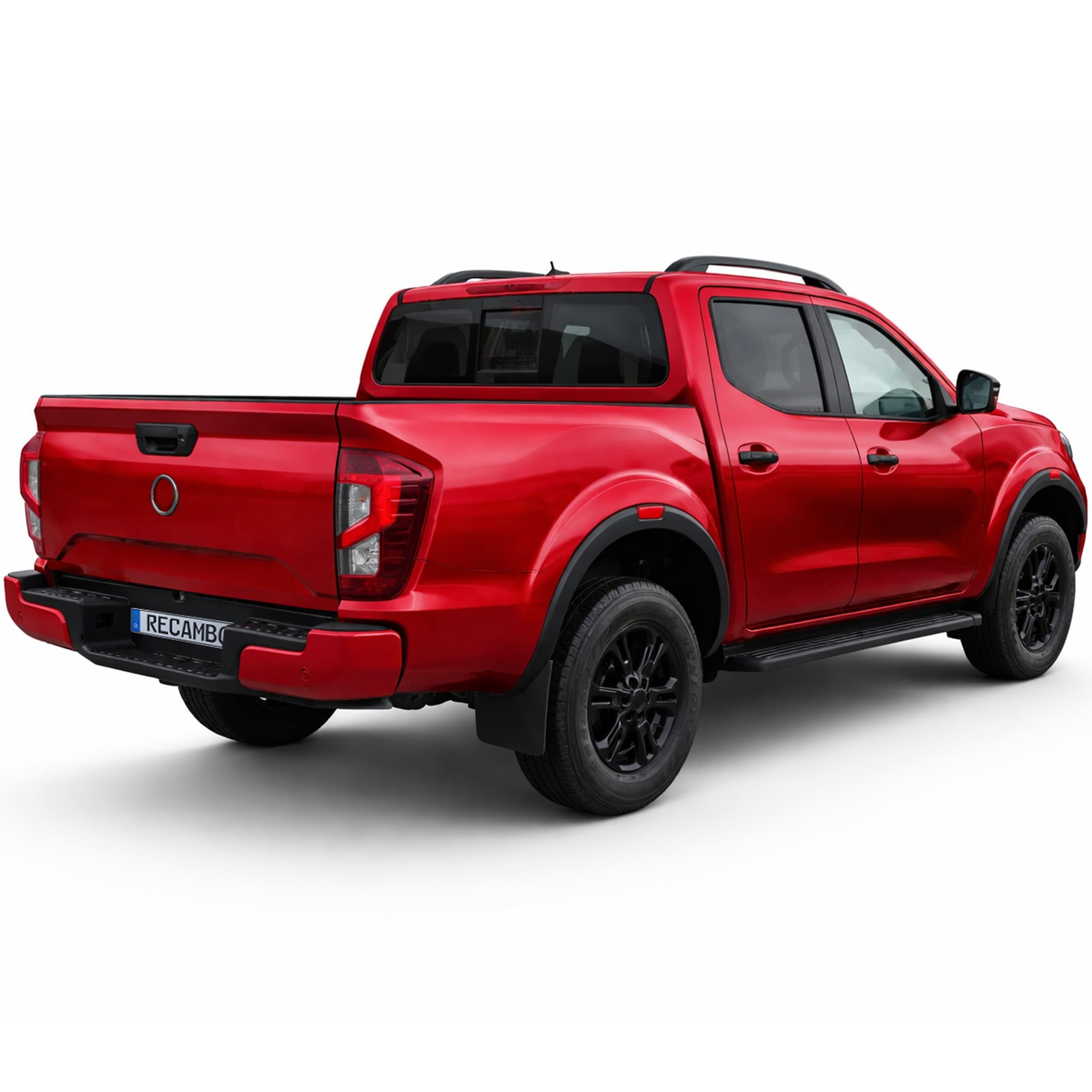 RECAMBO Poszerzenie nadkola poszerzenie błotnika pasuje do Nissan Navara NP300 | D23 | rok produkcji od 2021 > 4-częściowy zestaw ABS - listwy nadkolowe przód tył czarny matowy karoseria część