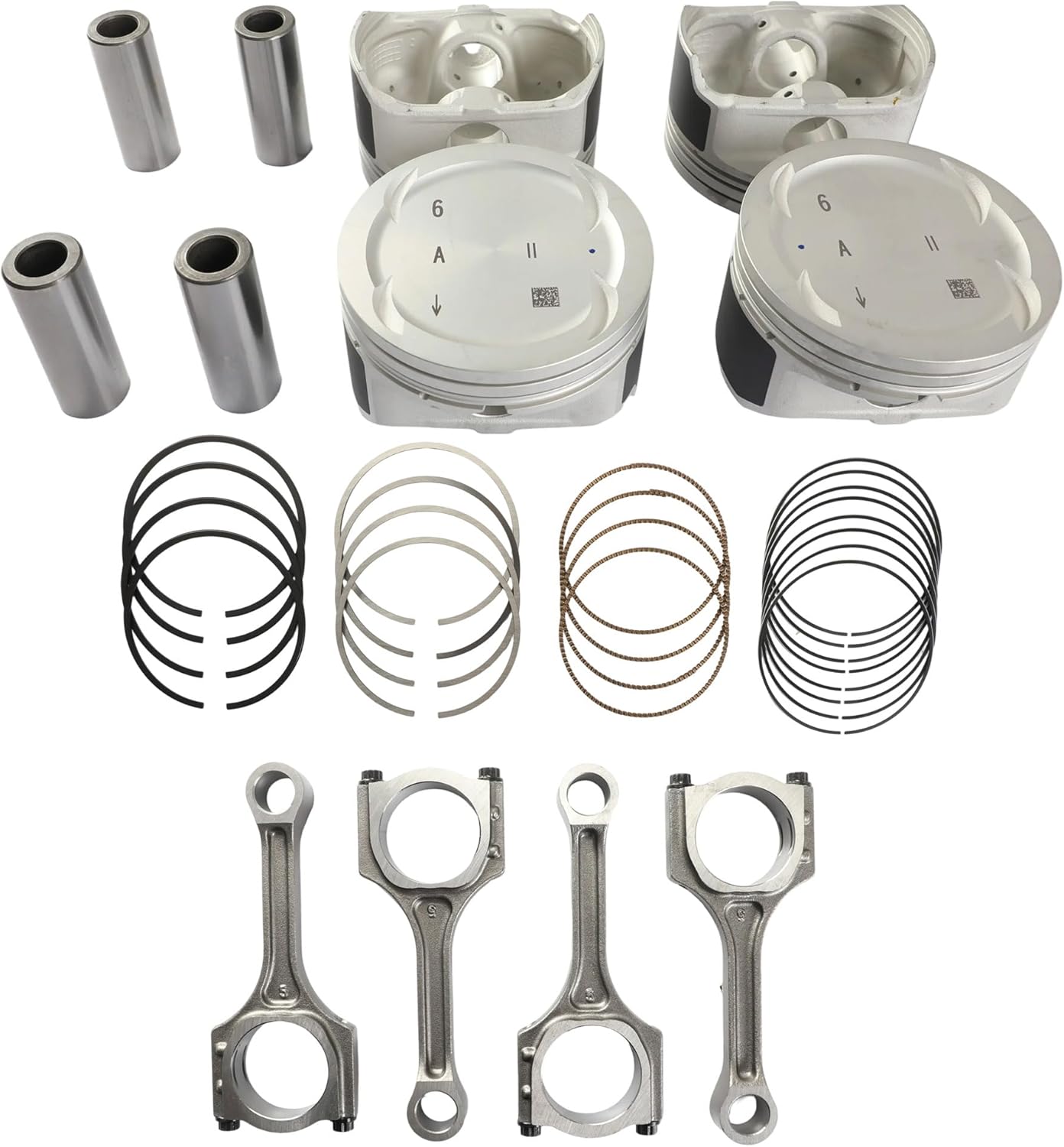 G4KE 2.4L Engine Rebuild Overhaul Kit w/Crankshaft Pistons & Con-Rod Fit for 07-19 Hyundai Grandeur Sonata Tucson Azera Kia Sorento Forte Optima Rondo G4KE 2.4L 23111-2G230 234102G200