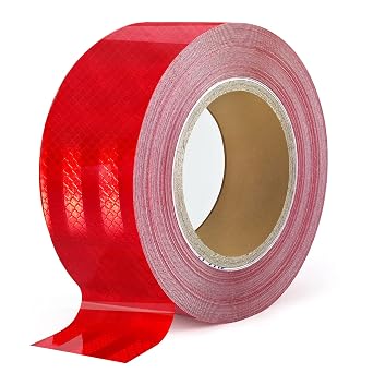 Reflective Tape Waterproof, 2"X33ft Reflective Warning Sticker High intensity self-adhesive Safety Tape for Vehicles Car Trailers Night, Reflector Tapes for Road Facilities Safety Reminder Red