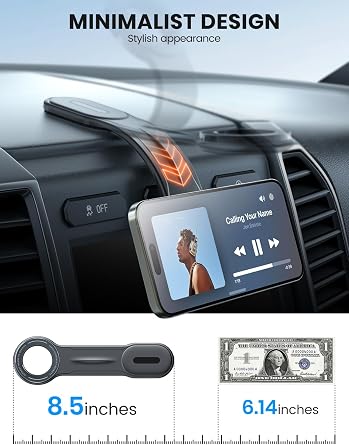 MagSafe Car Mount Detachable, Bendable Magnetic Phone Holder for Car