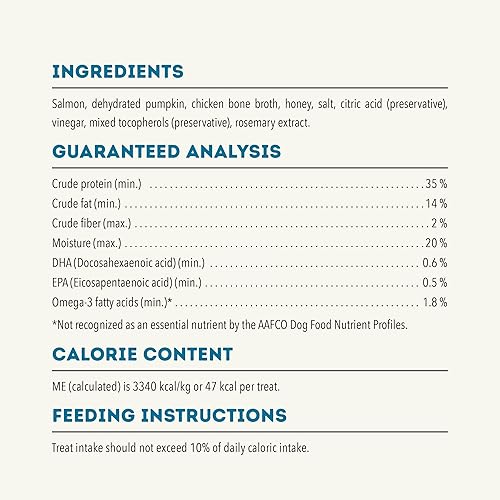 Miniatura 6 de ACANA Chewy Strips - Receta de salmón con ingredientes limitados para perros, con piel, abrigo y soporte digestivo, bolsa de 4 onzas