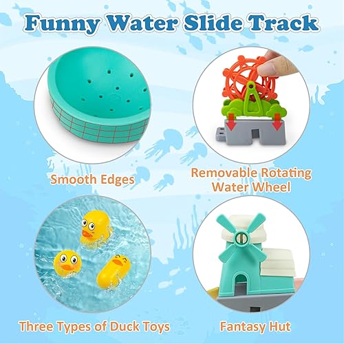 Miniatura 4 de 62 juguetes de baño para niños pequeños, divertidos juguetes de baño de pato, juguetes de baño para baby shower, regalos para niños de 4 a 8 años,