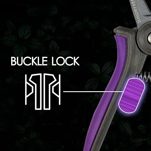 Miniatura 7 de Tijeras para recortar brotes de resina antiadherente, hoja de micropunta, tijeras de jardín con revestimiento de flúor de 6 pulgadas, tijeras de