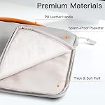 JETech Manche pour ordinateur portable MacBook Neo (A18 Pro), 13-14Inch MacBook Air/Pro (M1-M5, 2020-2026), Sac imperméable avec poignée et poche portatives, compatible avec un carnet de notes 13-13.6 pouces (gris clair)