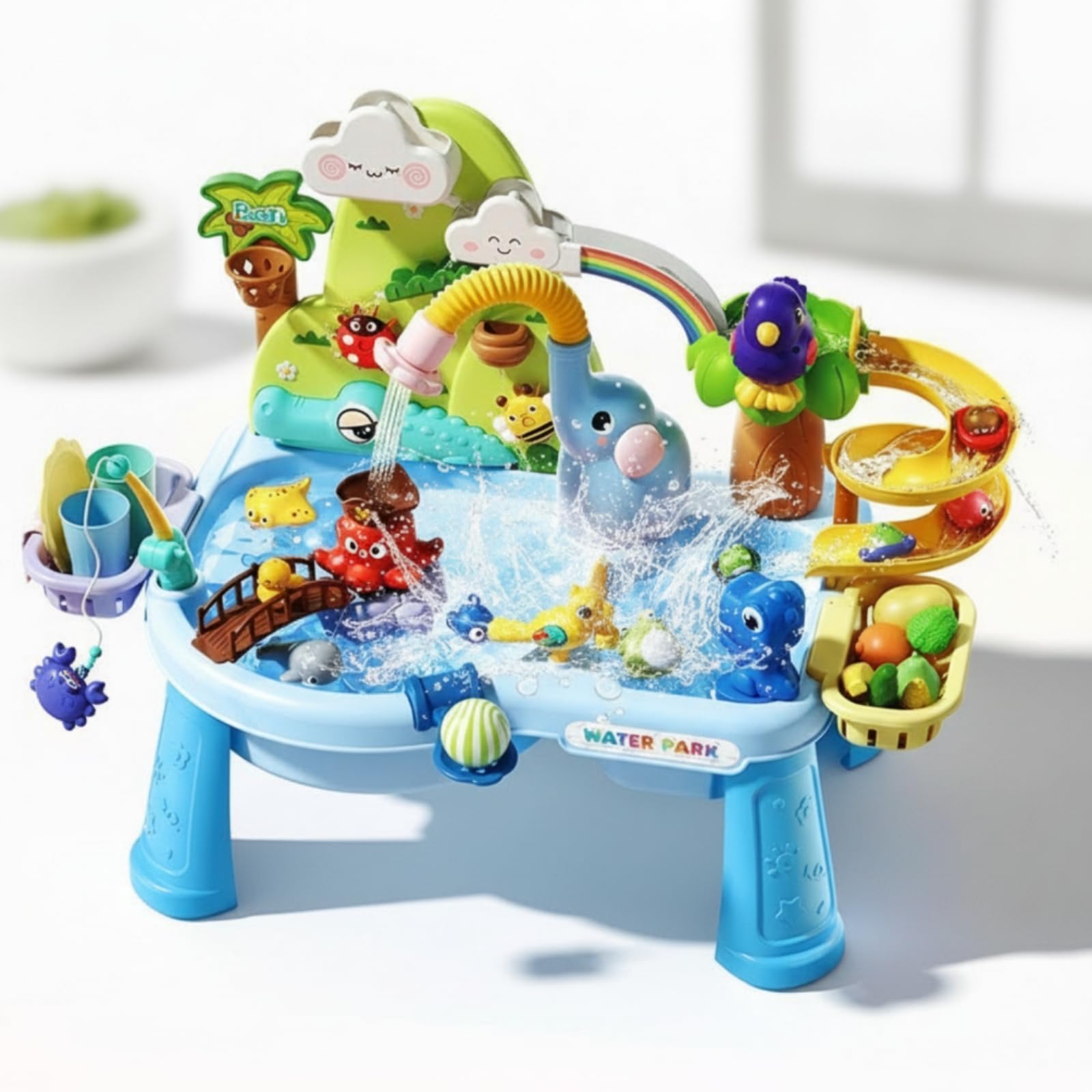 Set Acqua Grande Animale Animali Tavolo Gioco Acqua Elettronico No Tavolo Acquatico per Esterno, Rosa