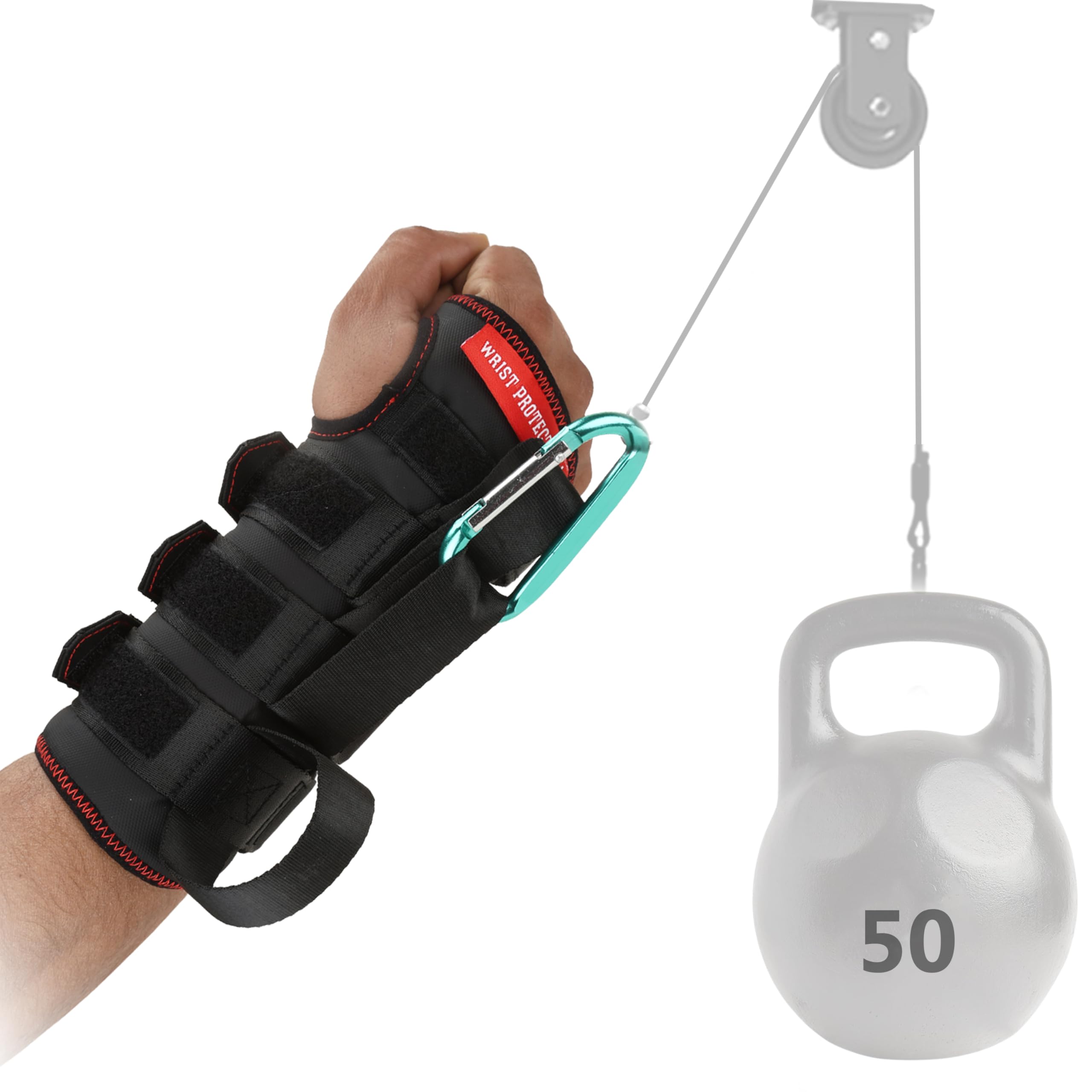 Wrist Protector+ Right Hands Free Pain Management Weightlifting Wrist Support for Gym - Adjustable Straps Brace Non-Slip Grip for Gym, CrossFit, stabilizer, training wrist protection gear, Strength Workouts - Eliminate the Pain Embrace the Gain