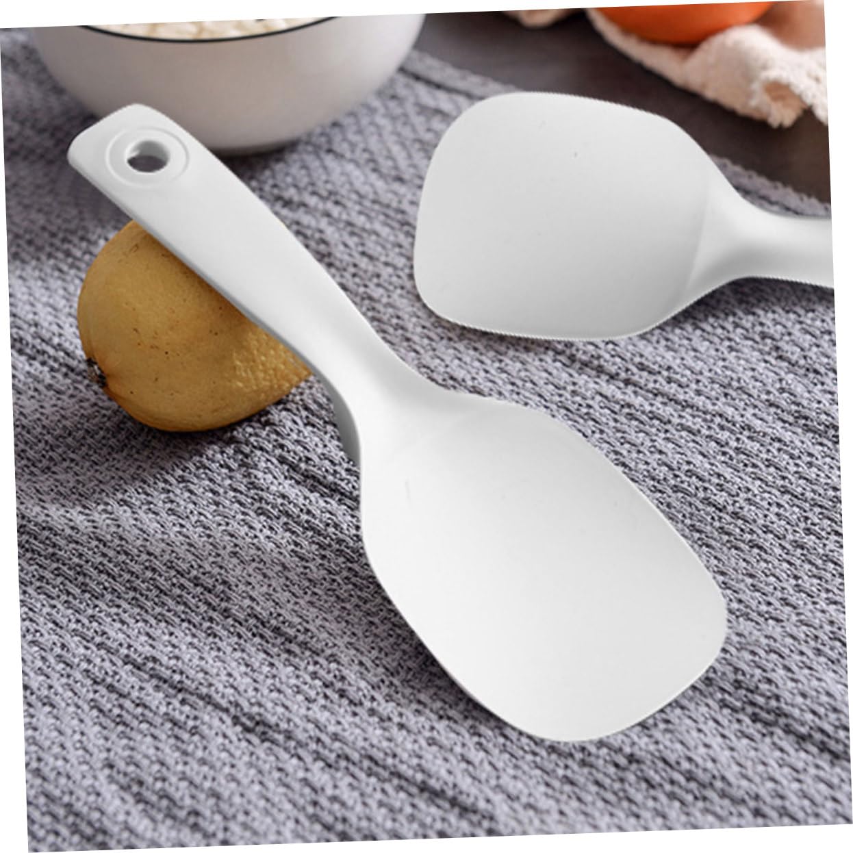 Set Di 2 Cucchiai Multifunzione In Legno E Acciaio Inox - Mestolo Per Tofu, Riso E Gelato, Ergonomico, Lavabile In Lavastoviglie - 2