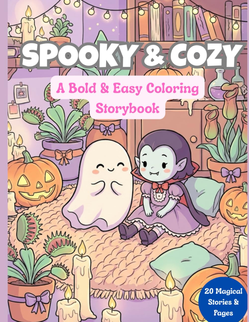 SPOOKY & COZY: A bold & easy coloring storybook