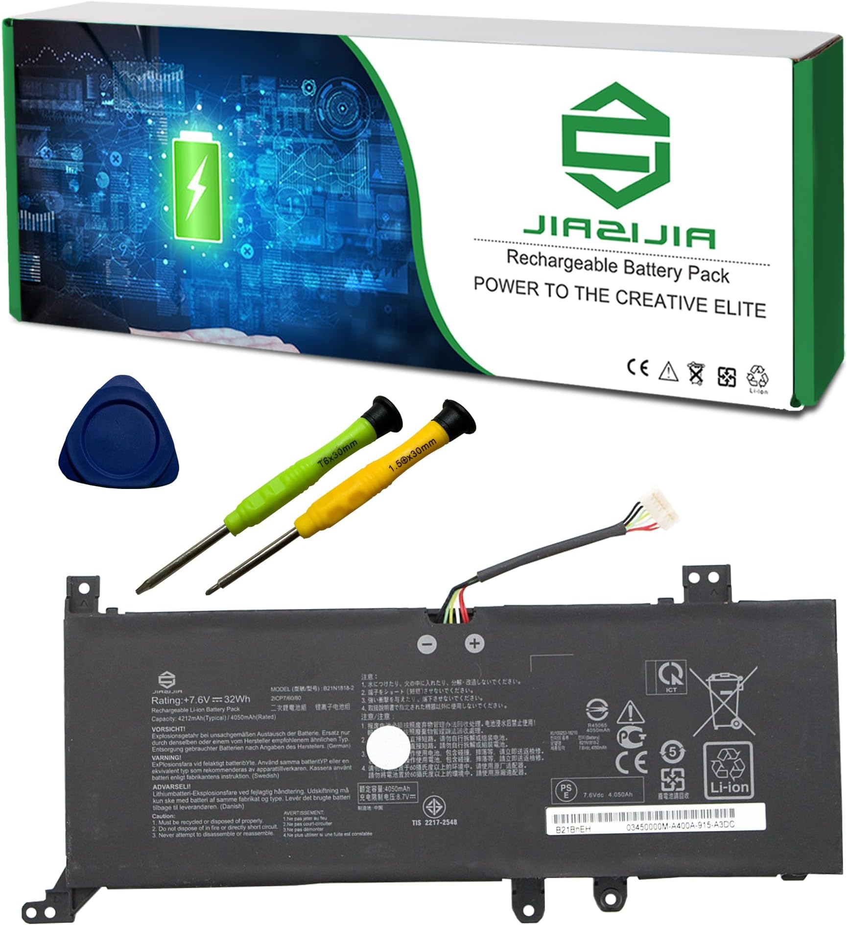 JIAZIJIAB21N1818-2 Laptop Battery Replacement for Asus A409 A509 D409 D509 D1401 E406 E407 E409 F409 F509 K509 L406 M409 M509 P509 P1410 P1501 P1503 P1510 P1545 Series B21N1818-1 B21N1818-3 7.6V 32Wh