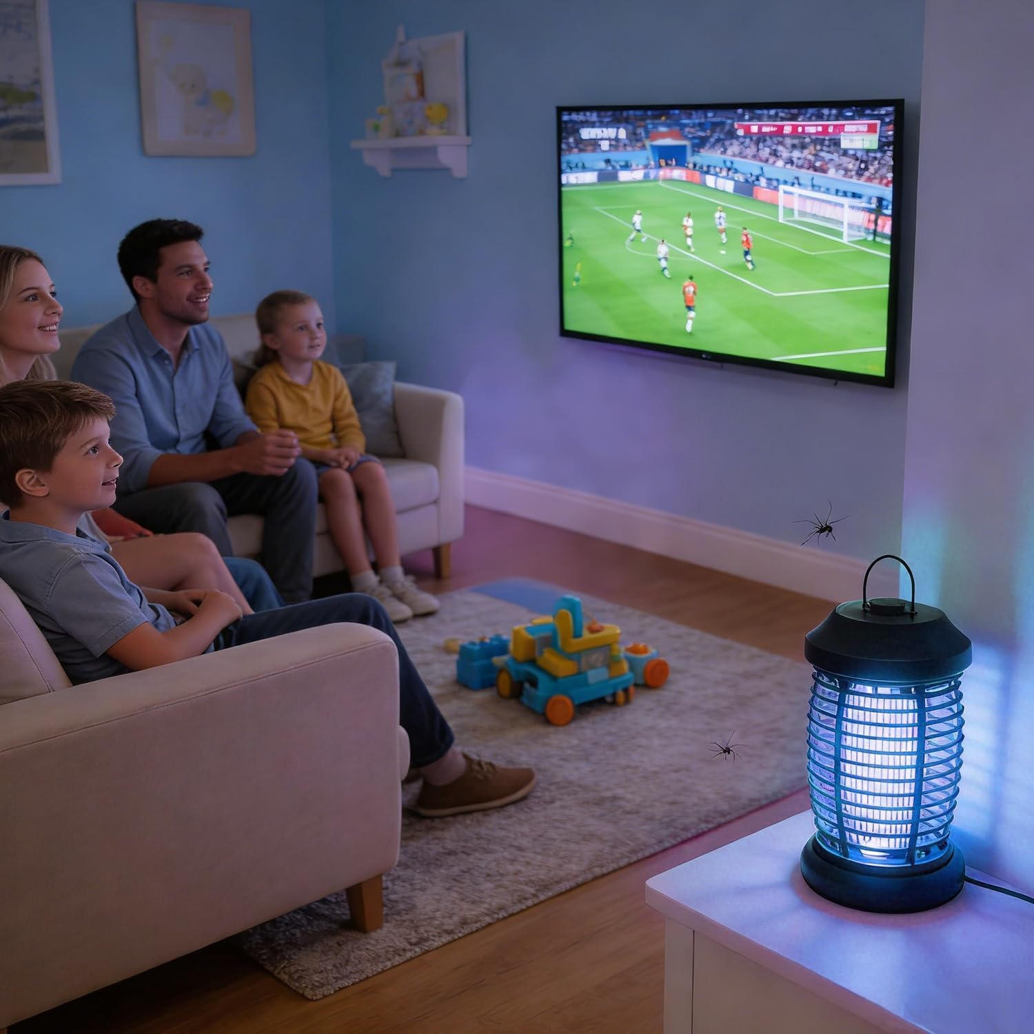 Bug Zapper Outdoor, Plug-in Electric Mosquito Fly Zapper, 15W Light & 4200V Grid, On/Off Switch, Mosquito Traps & Killer for Home, Kitchen, Patio, Backyard and More (Black)
