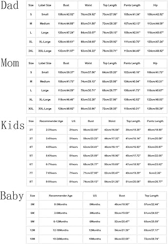 Miniatura 3 de SHOPESSA Pijamas de Navidad a juego con pantalones de pijama para mujer, cuello redondo, manga larga, trajes familiares a juego para sesión de fotos