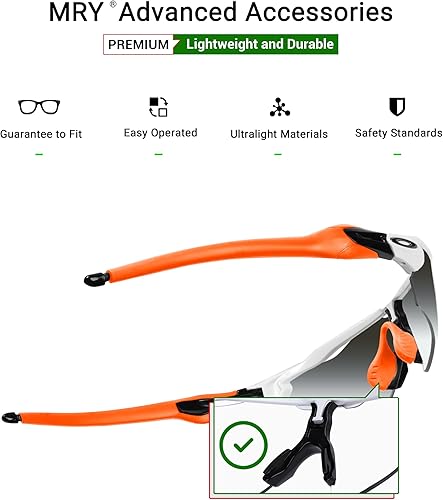 Miniatura 9 de Mryok Juego de almohadillas de repuesto para gafas de sol Oakley Radar EV Path OO9208  Pitch OO9211  Asian Fit OO9275