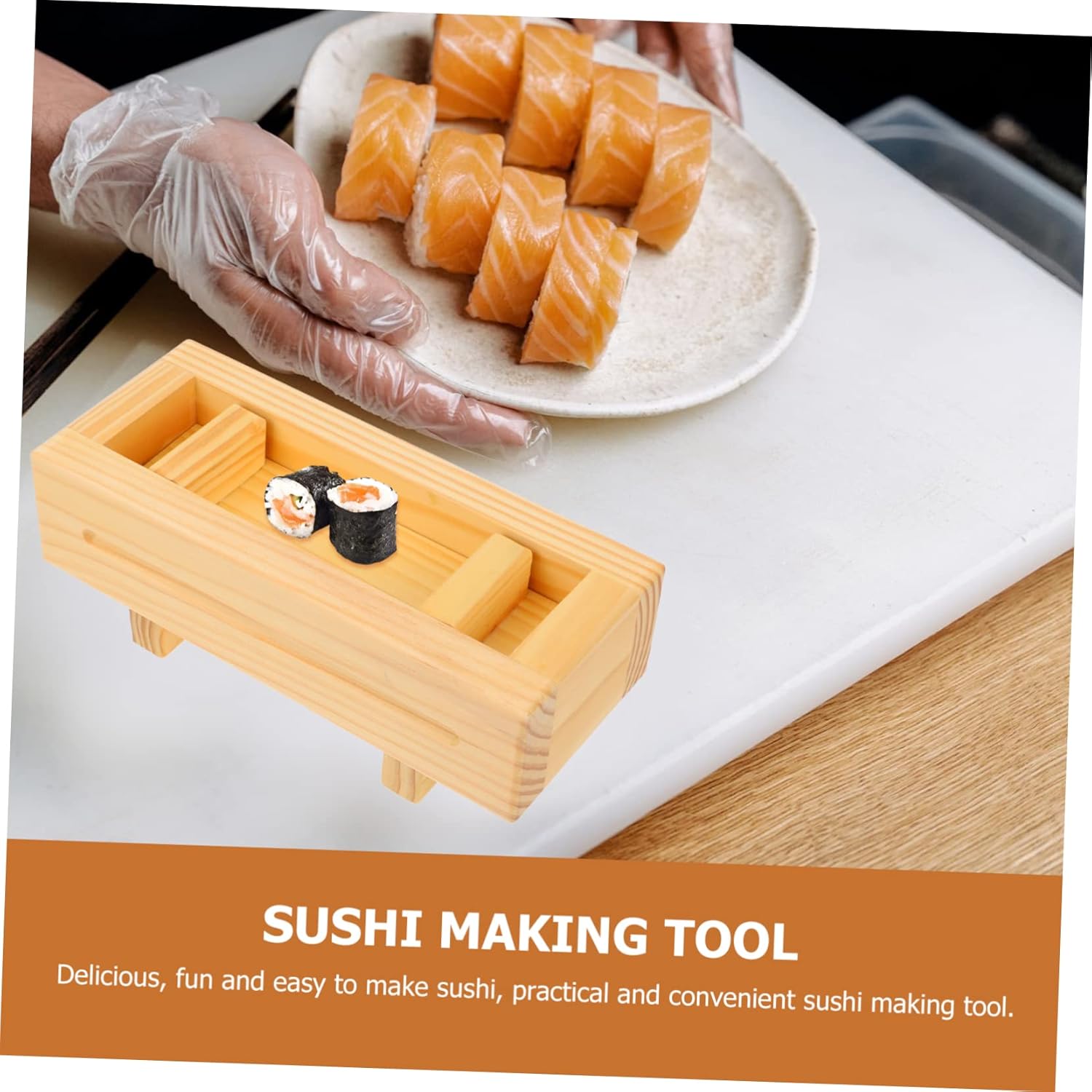 Sushi Making Mold Wooden Sushi Maker Practical Kitchen Utensil for Home Use for Rice and Seaweed