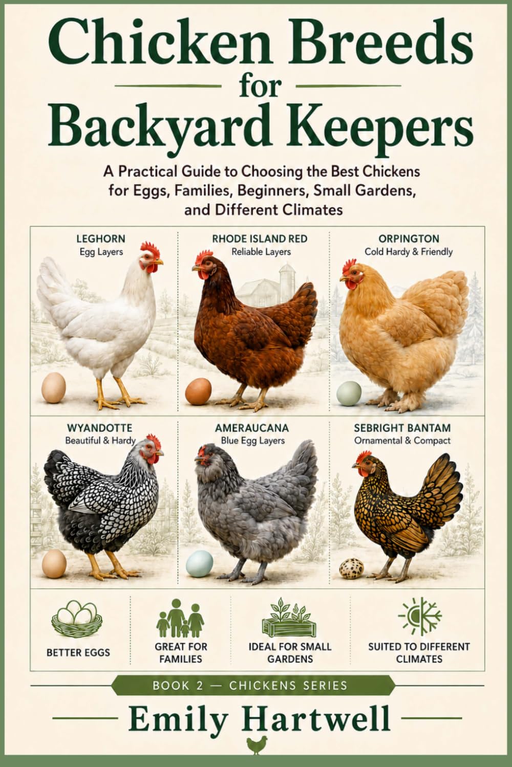 Chicken Breeds for Backyard Keepers: A Practical Guide to Choosing the Best Chickens for Eggs, Families, Beginners, Small Gardens, and Different Climates (Backyard Poultry Keeping Guides)