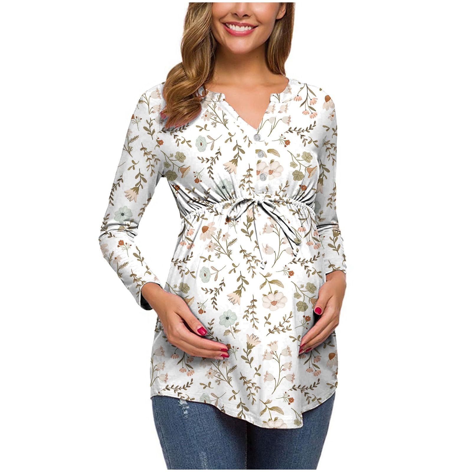 T-shirt Grossesse Humoristique 2024 - Manches Courtes Coton - Mode Femme Enceinte Décontractée Été
