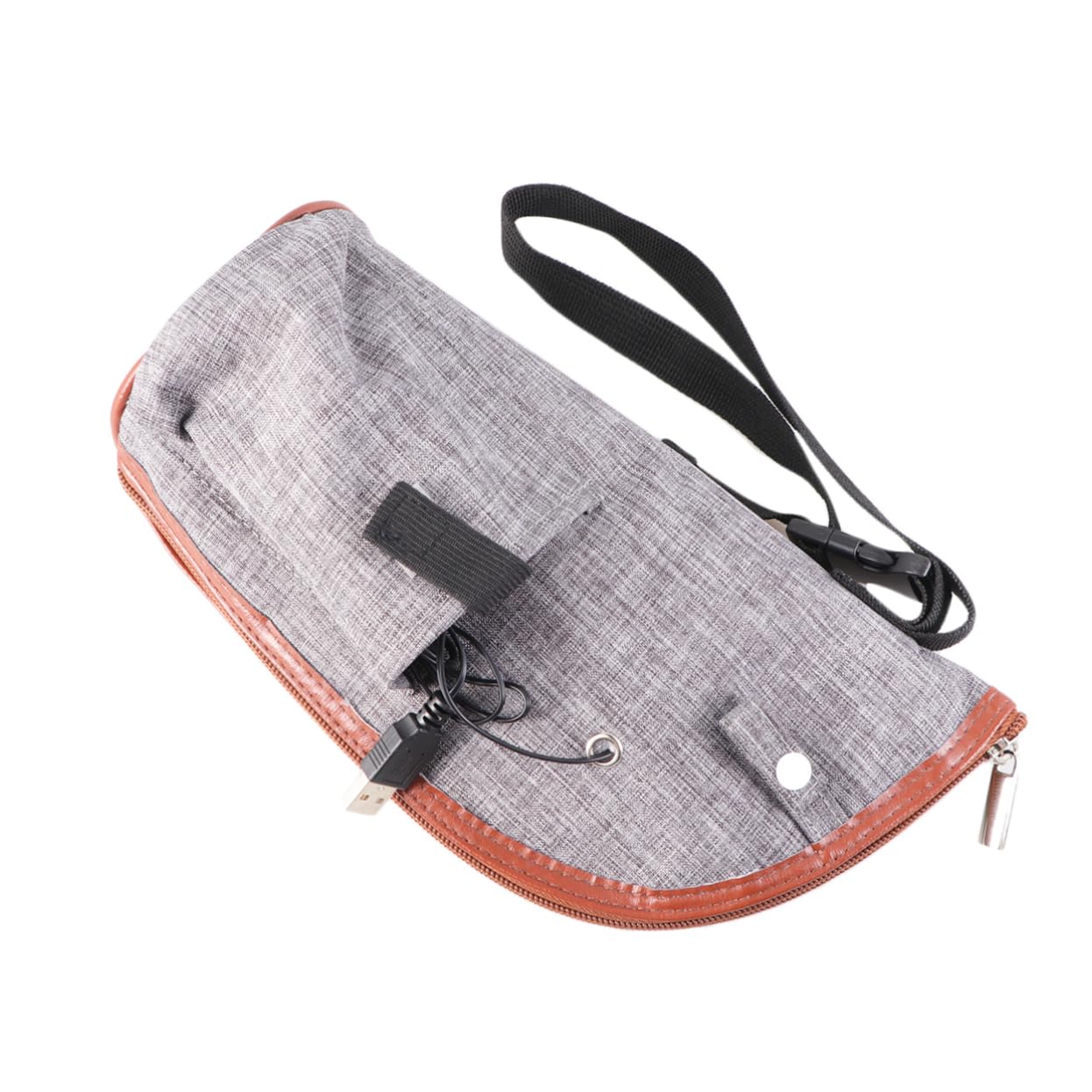 KOMBIUDA Breast Milk Warmer Car Bottle Warmer Stretchable Cover Auto Overheating Protection Safe Travel Companion Grey