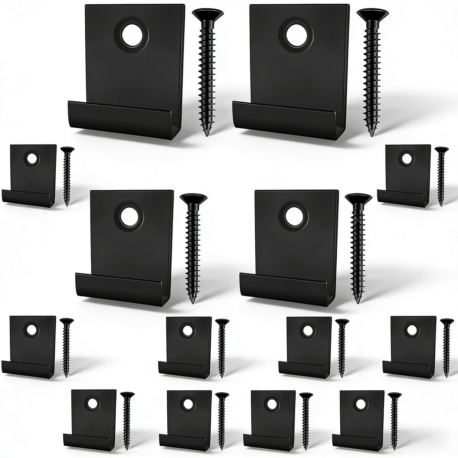 50 Pcs Composite Decking Clips w/Screws, 8mm WPC Decking Board Start Clips