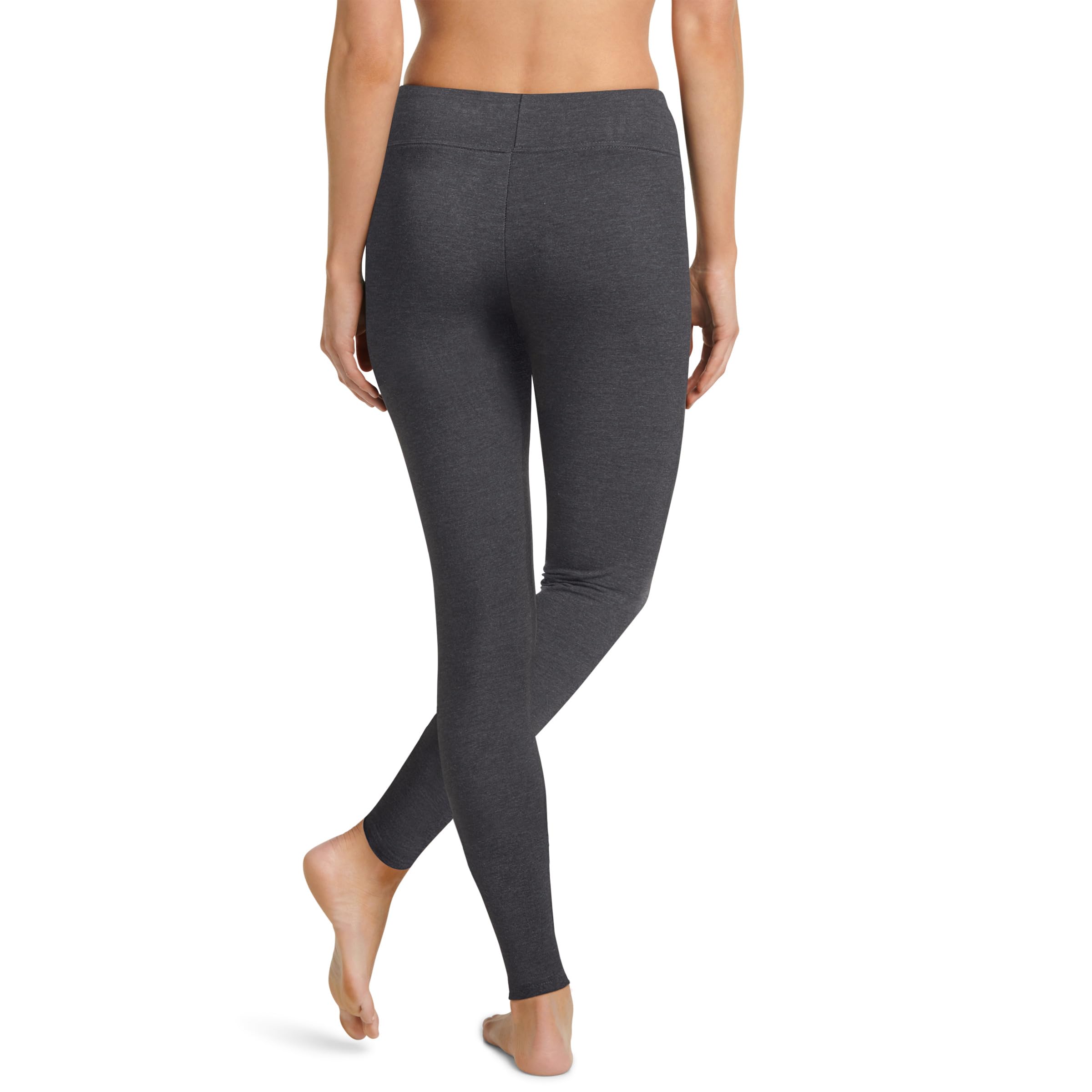 Jockey Women's Activewear Cotton Stretch Ankle Legging, Charcoal Grey Heather, L
