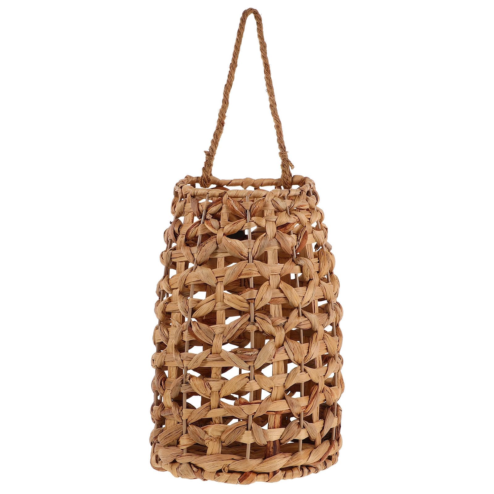 Totority Cesta de Almacenamiento de Pared Diseño Nórdico Elegante Tejida a Mano Hierba Calabaza , Cesta Decorativa Ligera y Portátil para Cocina y Dormitorio