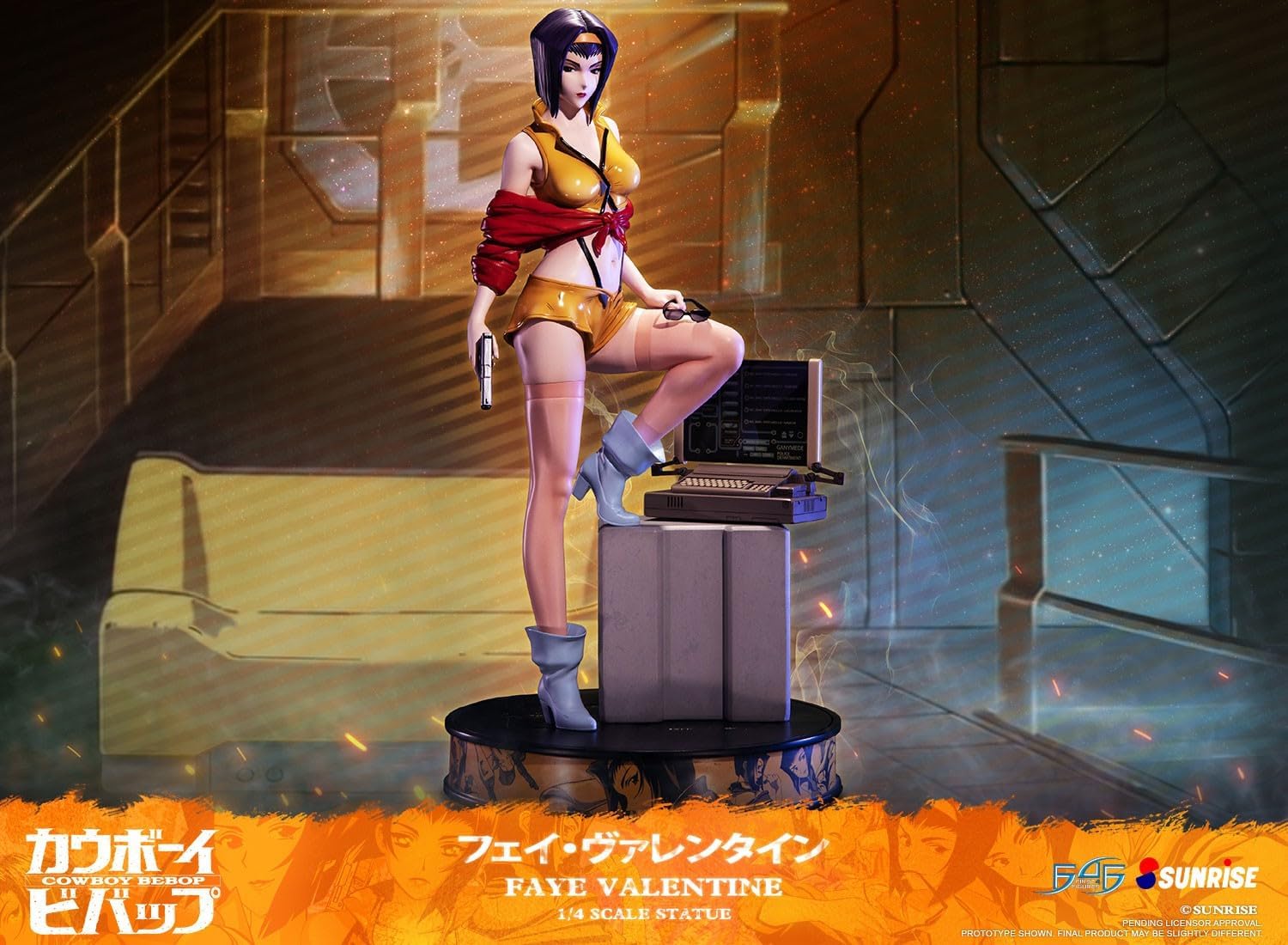 First 4 Figures Cowboy Bebop: Faye Valentine 1:4 Scale Resin Statue, Multicolor