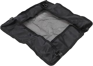Camping Table Storage Net, Tear-Resistant Polyester Mesh Organizer with Edge Protectors for Bowls and Utensils, Hanging Shelf for Outdoor Folding(34 * 34 * 8.2 cm)