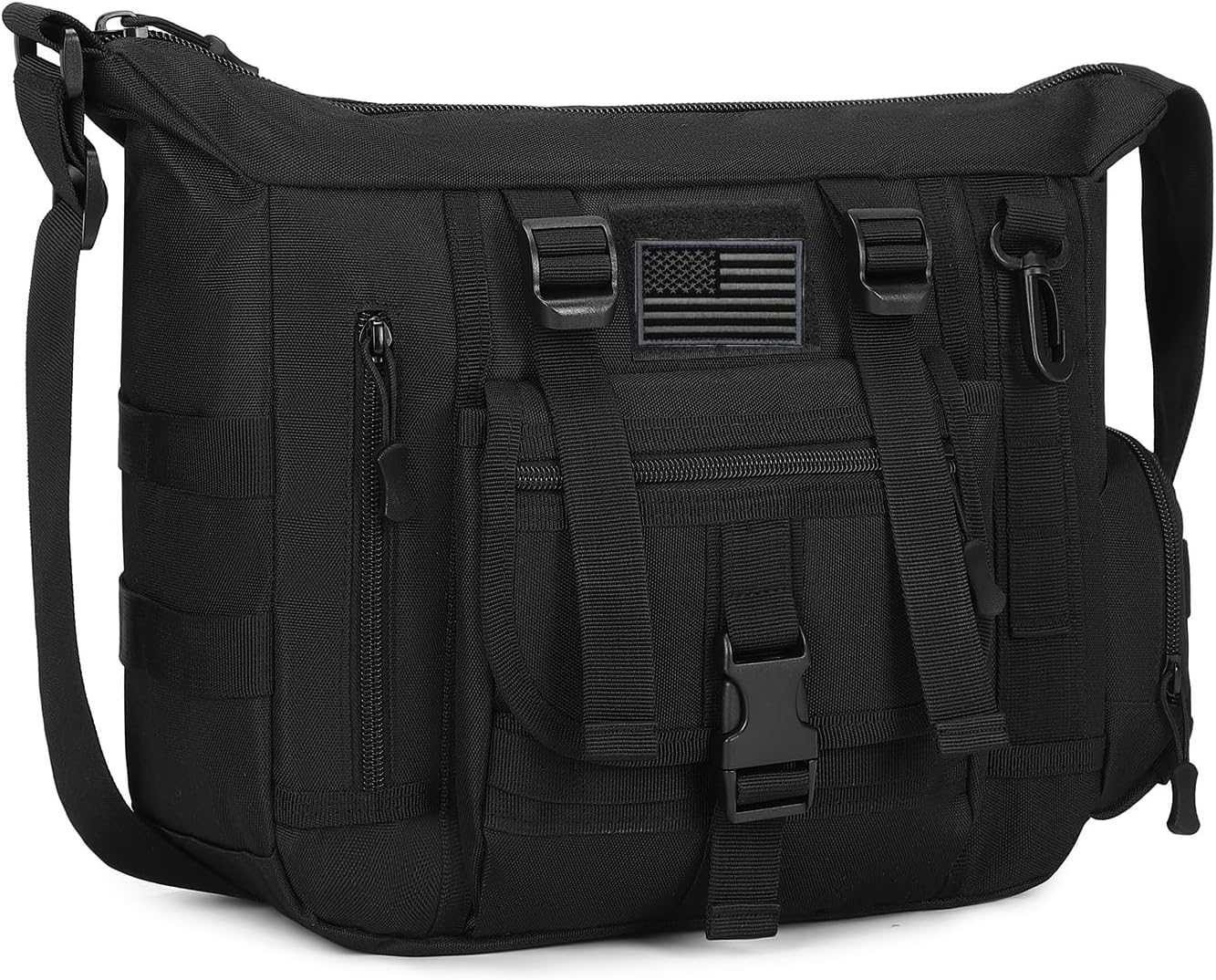 ArcEnCiel Tactical Sling Bag for Men, Sturdy EDC Crossbody Bag with Utility Pockets & Patch - For Travel, Work & Outdoor