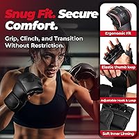 Vista 5 de LIBERLUPUS MMA Gloves Sparring for Men– Open Palm Training Gloves for Grappling, Kickboxing, Muay Thai, Youth Self-Defense, Heavy Bag Workouts