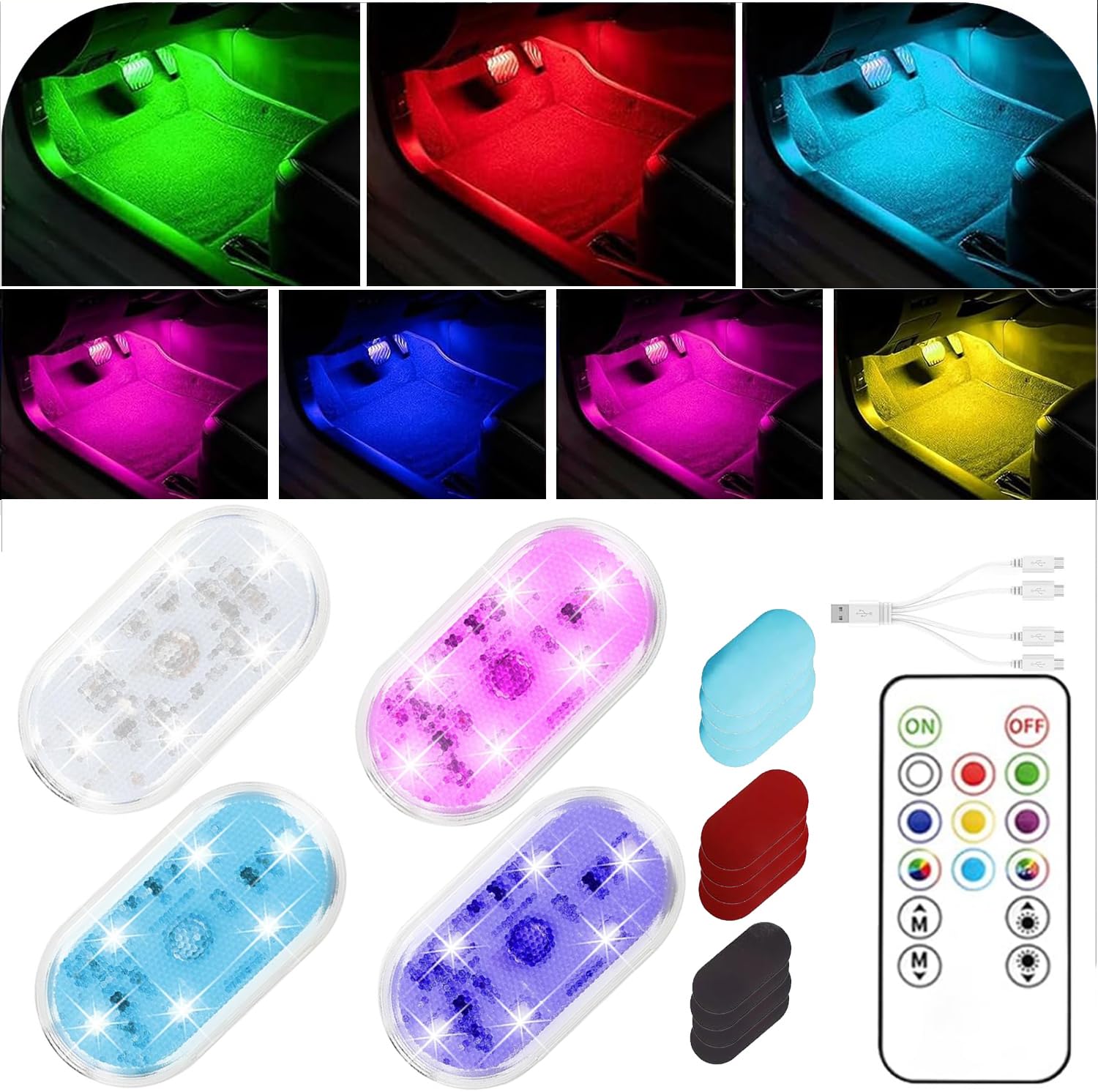EJ's SUPER CAR 4Pcs LED Interior Car Lights