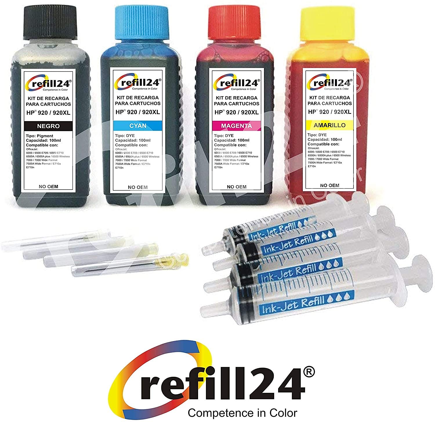 Kit Ricarica Inchiostro Nero Pigmentato 100 Ml Per Cartuccia - Foto 8