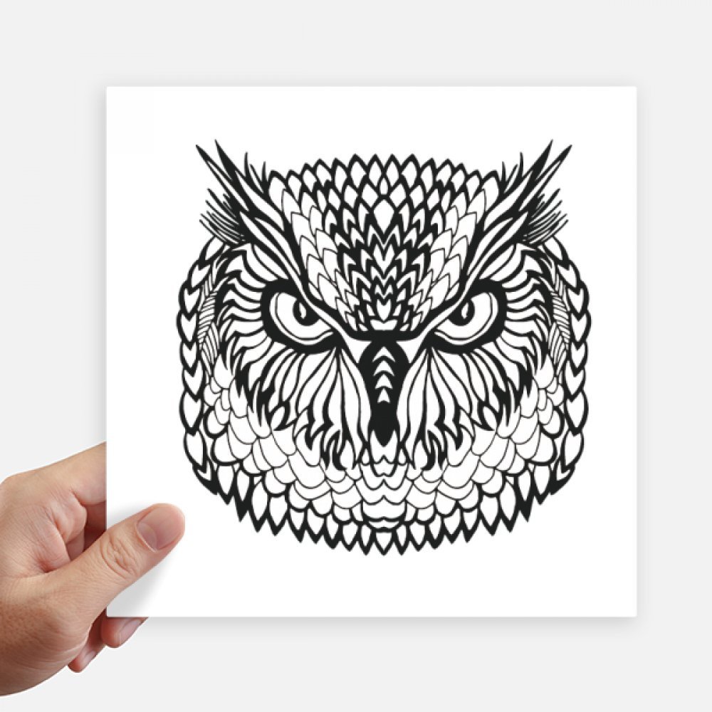 Sticker hibou oiseaux 20cm pour décorer une valise et une moto