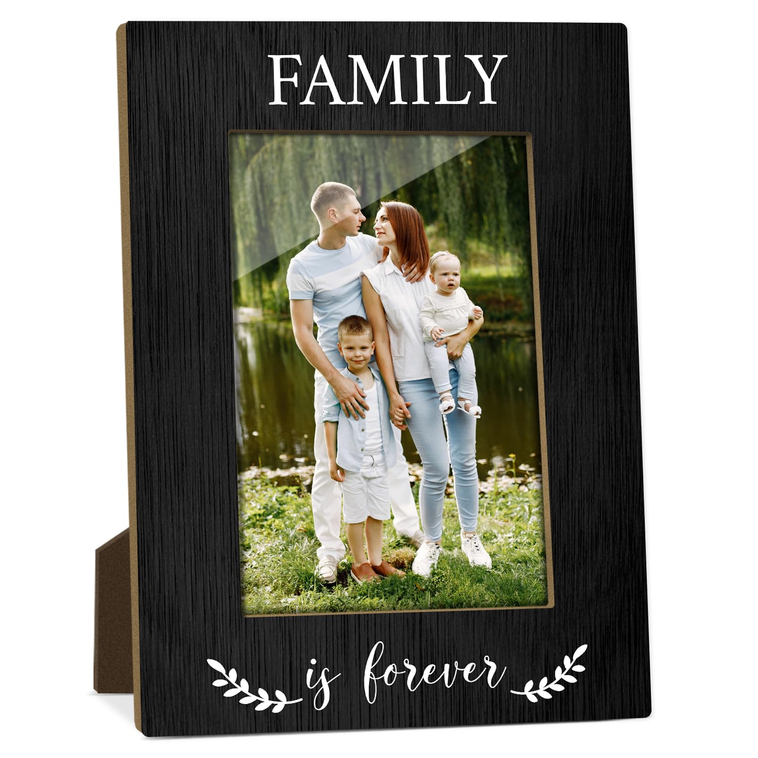 Cadre photo familial noir vertical 10x15 cm cadeau idéal grands-parents