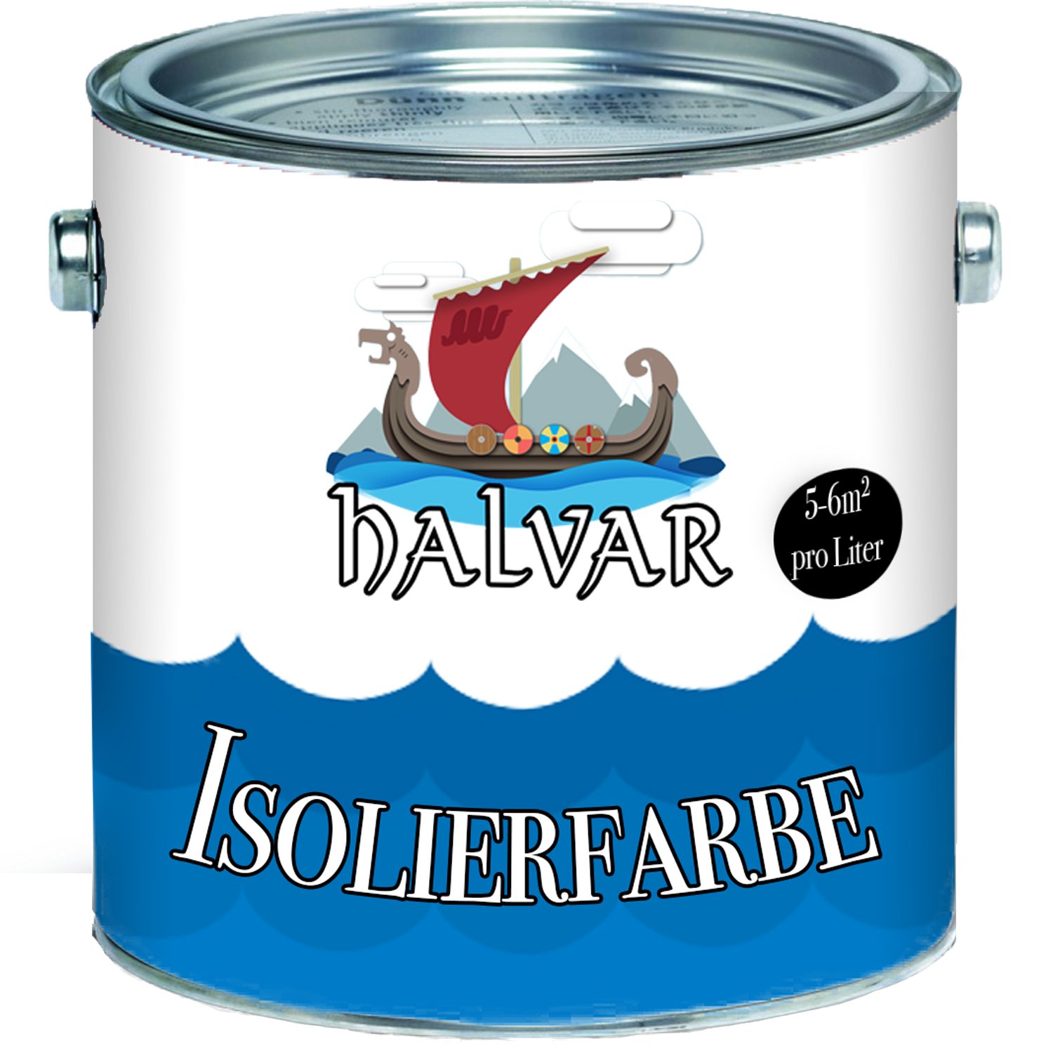 Halvar Isolierfarbe skandinavische Nikotinsperre in weiß Wandfarbe hochdeckend und geruchsarm (1 L)