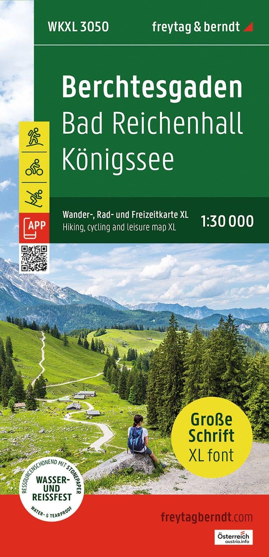 Berchtesgaden XL, hiking, cycling and leisure map XL 1:30,000, freytag & berndt, WKXL 3050