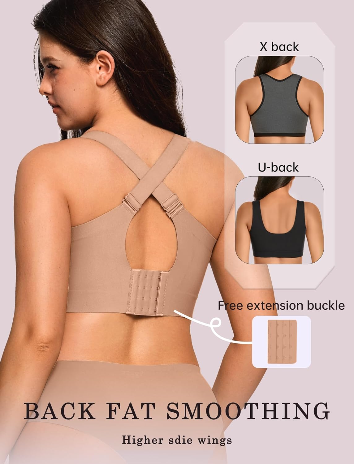 OEAK Womens Wireless Jelly Bra Plus Size Supportive Seamless Bras Full Coverage Push Up Comfortable No Underwire Tshirt Bras - Image 3