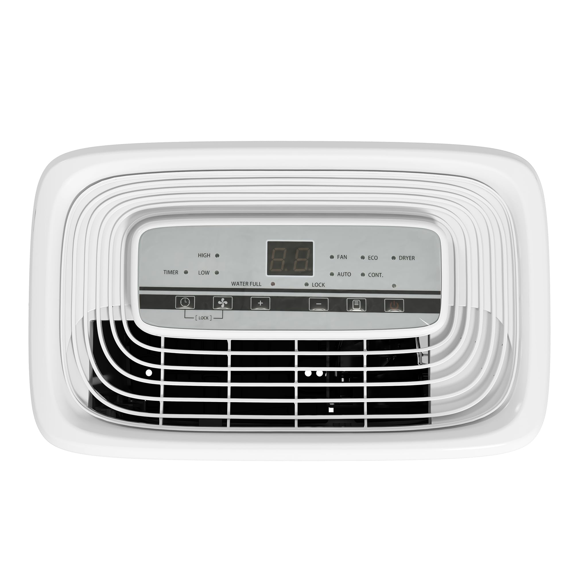 HOMCOM Deshumidificador Eléctrico 12L/Días Silencioso para 10-25 m² Blanco | Depósito de Agua 1,5L, 4 Modos, 2 Velocidades, Ruedas, Pantalla LED, Temporizador