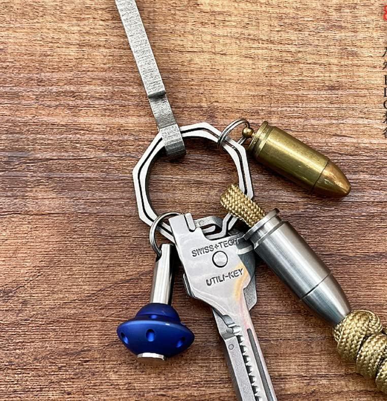 Miniatura 4 de Titanio Platillo Forma Paracord Cuentas y Charms Cordón Cuentas Colgante Cremallera Tirador 550 Paracord EDC