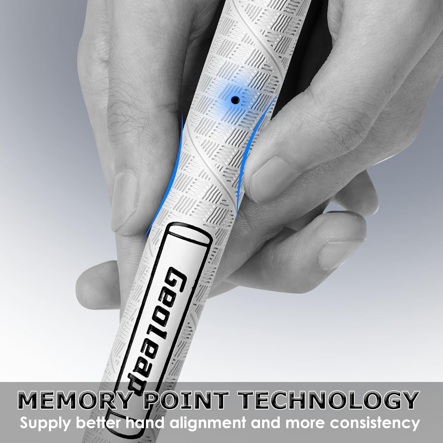 Geoleap Golf Grip Set of 13- Grips with 15 Tapes and Grips with All Repair Kits for Choice,Memory Point assists Hand Placement,Premium Rubber Golf club Grips with Corrugated Textured Control Technology.