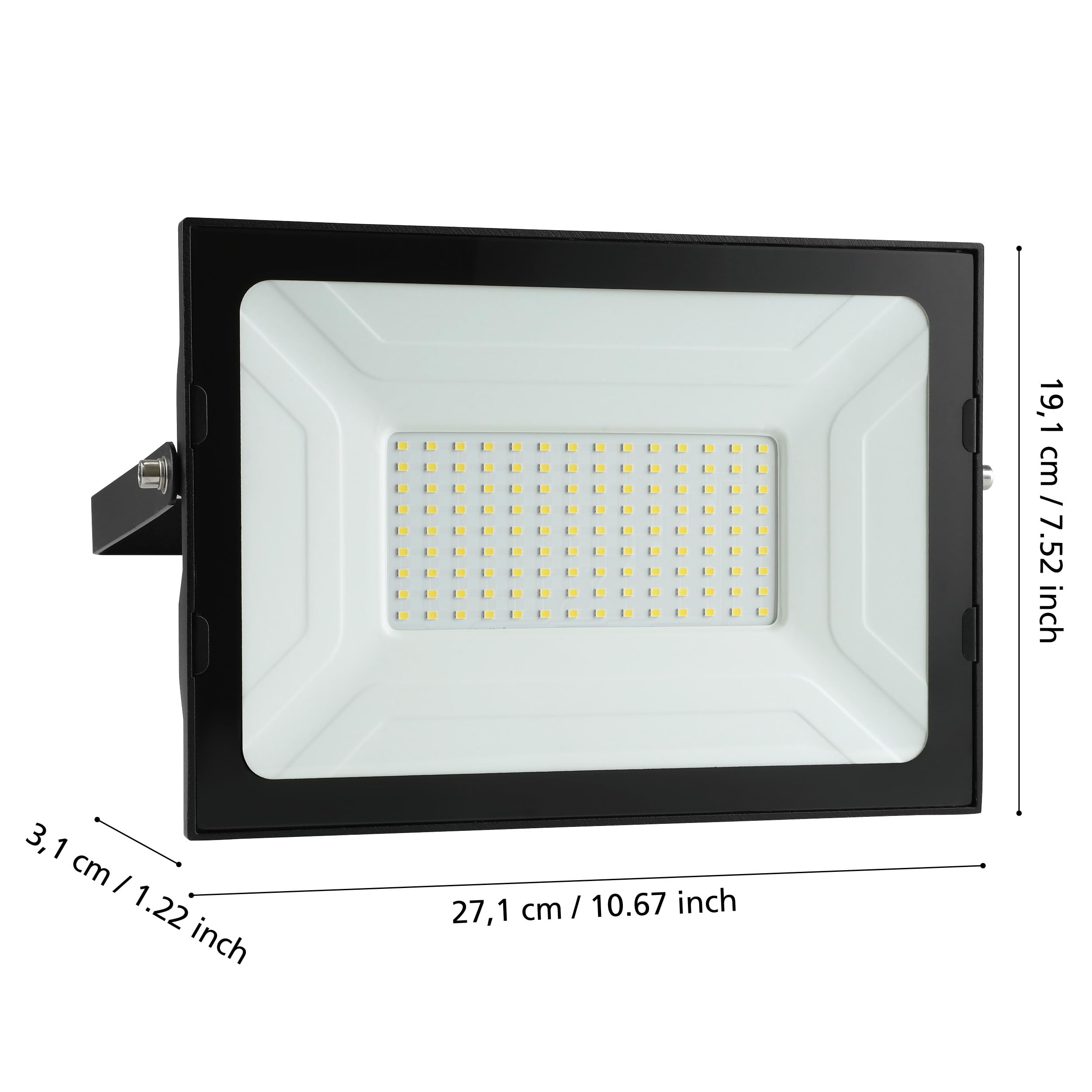 Eglo LED Spot mural Faedo 3, applique murale extérieure en aluminium noir | éclairage mural d'extérieur, luminaire blanc neutre, IP65
