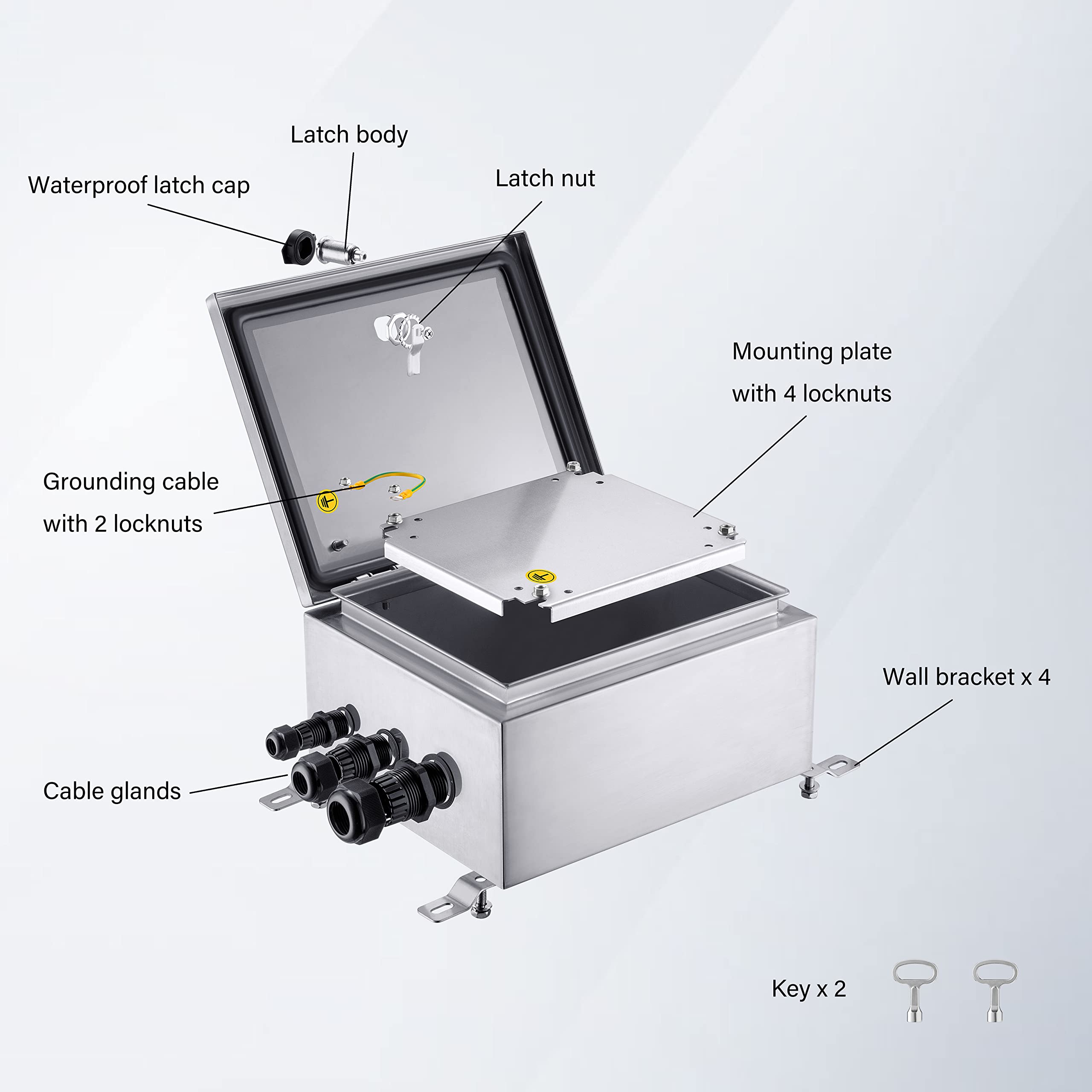 Stainless Steel Weatherproof Box - Wall Mounted -3 Stainless Steel Weatherproof Box - Wall Mounted -3