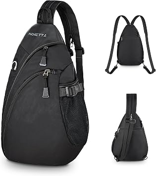 Tactical sling Backpack for men- Large Army one shoulder Backpacks For Men Camping Hiking Trekking Daypack Rucksack black1