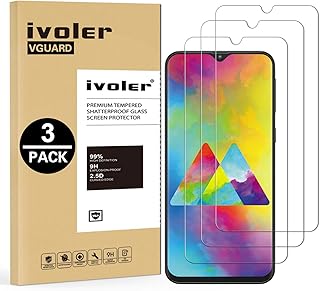 VGUARD [3 Unidades] Protector de Pantalla para Samsung Galaxy M20, Cristal Vidrio Templado Premium para Samsung Galaxy M20