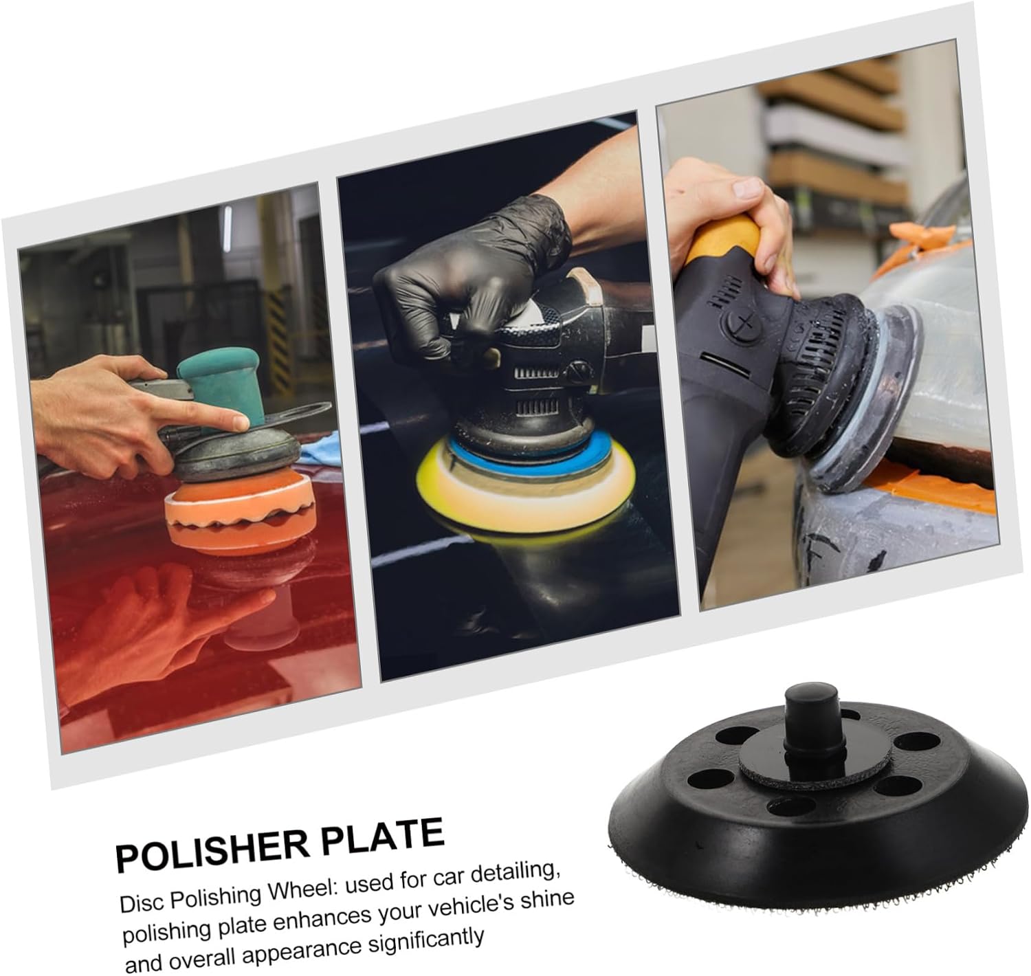 Zerodeko Car Polishing Pad Polishing Tray Disc Sander Base Plate for Automotive Buffing Easy Installation Compact Design for Mobile Use Grinding and User-Friendly