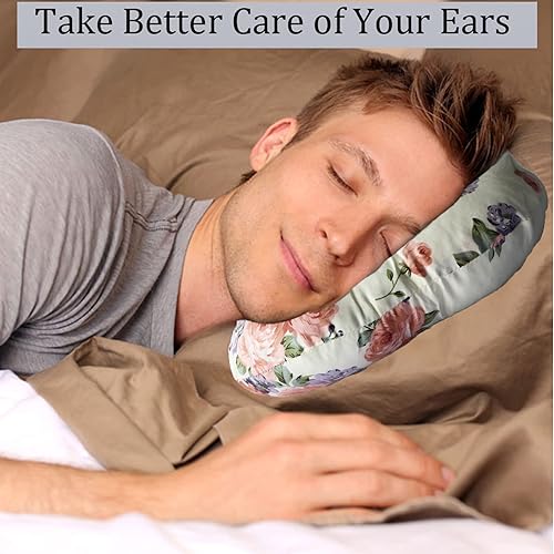 Vista 32 de Almohada perforadora de oreja para dormir de lado, almohada con un orificio para la oreja para CNH y dolor de oído, inflamación de oído, úlceras por