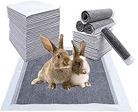 Vista 10 de kathson Almohadillas para orina de conejo, pañales desechables para conejos, almohadillas de entrenamiento de inodoro súper absorbentes
