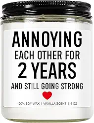 Vela de 2 anos, aniversário de 2 anos, presentes para ele, ela, namorado, namorada, 2º aniversário de algodão, presentes para casal, 2º aniversário de casamento, presentes para esposa, marido,